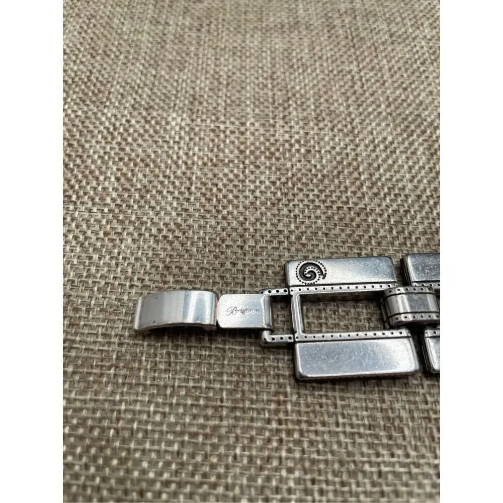 VINTAGE BRIGHTON BROWN AND SILVER BRACELET